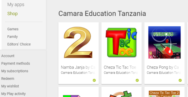 Camara Play Store